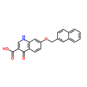 3-Quinolinecarboxylicacid, 4-hydroxy-7-(2-naphthalenylmethoxy)-Structure,79807-93-5Structure 3-Quinolinecarboxylicacid, 4-hydroxy-7-(2-naphthalenylmethoxy)- Structure,79807-93-5Structure