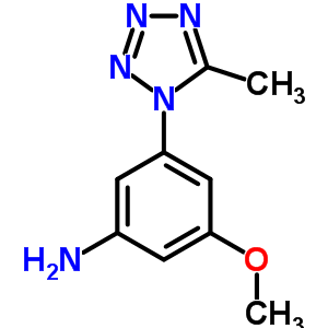 3-Methoxy-5-(5-methyl-tetrazol-1-yl)-phenylamineStructure,799262-39-8Structure 3-Methoxy-5-(5-methyl-tetrazol-1-yl)-phenylamine Structure,799262-39-8Structure