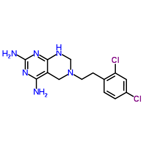 6-[2-(2,4-二氯苯基)乙基]-5,6,7,8-四氫-嘧啶并[4,5-d]嘧啶-2,4-二胺結構式_79988-68-4結構式