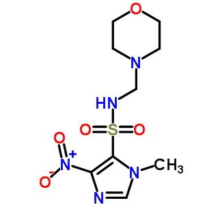 Imidazole-5-sulfonamide, 1-methyl-n-(morpholinomethyl)-4-nitro-Structure,80348-59-0Structure Imidazole-5-sulfonamide, 1-methyl-n-(morpholinomethyl)-4-nitro- Structure,80348-59-0Structure