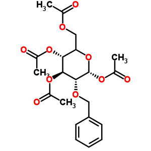 2-O-芐基-1,3,4,6-四-O-乙?；?alpha-D-吡喃甘露糖結(jié)構(gòu)式_80779-87-9結(jié)構(gòu)式
