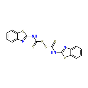 N-benzothiazol-2-yl-1-(benzothiazol-2-ylthiocarbamoyldisulfanyl)methanethioamideStructure,80886-98-2Structure N-benzothiazol-2-yl-1-(benzothiazol-2-ylthiocarbamoyldisulfanyl)methanethioamide Structure,80886-98-2Structure
