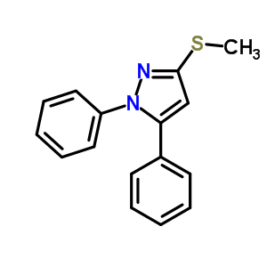 1,5-Diphenyl-3-methylthio-1h-pyrazoleStructure,80967-26-6Structure 1,5-Diphenyl-3-methylthio-1h-pyrazole Structure,80967-26-6Structure