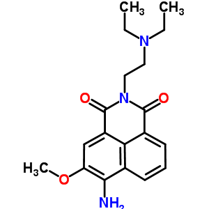 6-氨基-2-(2-(二乙基氨基)乙基)-5-甲氧基-1H-苯并(de)異喹啉-1,3(2H)-二酮結(jié)構(gòu)式_81197-88-8結(jié)構(gòu)式