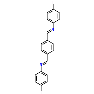 N-(4-碘苯基)-1-[4-[(4-碘苯基)亞氨基甲基]苯基]甲胺結構式_81431-01-8結構式