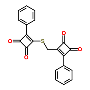 2-[(3,4-二氧代-2-苯基-1-環(huán)丁烯)甲基磺?；鵠-3-苯基-2-環(huán)丁烯-1,4-二酮結(jié)構(gòu)式_81758-67-0結(jié)構(gòu)式