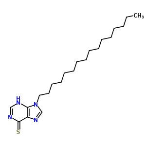 6H-purine-6-thione,9-hexadecyl-1,9-dihydro-Structure,82191-98-8Structure 6H-purine-6-thione,9-hexadecyl-1,9-dihydro- Structure,82191-98-8Structure