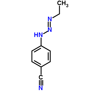 4-(2-乙基亞氨基肼基)苯甲腈結(jié)構(gòu)式_82647-11-8結(jié)構(gòu)式