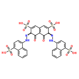 4,5-二羥基-3,6-雙[2-(4-硫-1-萘)二氮雜烯]-2,7-萘二磺酸結(jié)構(gòu)式_83656-13-7結(jié)構(gòu)式
