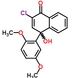 2-Chloro-4-(2,5-dimethoxyphenyl)-4-hydroxy-naphthalen-1-oneStructure,84159-85-3Structure 2-Chloro-4-(2,5-dimethoxyphenyl)-4-hydroxy-naphthalen-1-one Structure,84159-85-3Structure