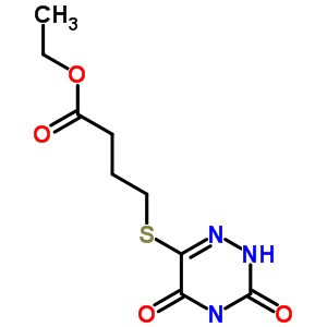 4-[(2,3,4,5-四氫-3,5-二氧代-1,2,4-噻嗪-6-基)硫代]-丁酸乙酯結構式_84608-08-2結構式