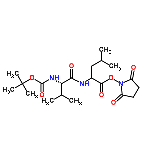 N-叔丁氧羰基-L-纈氨酰-L-亮氨酰N-羥基琥珀酰亞胺酯結(jié)構(gòu)式_84642-33-1結(jié)構(gòu)式