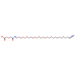 O-(2-疊氮乙基)-O-[2-(二羥乙?；?氨基)乙基]七聚乙二醇結(jié)構(gòu)式_846549-37-9結(jié)構(gòu)式