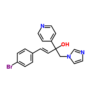 (3E)-4-(4-bromophenyl)-1-(1h-imidazol-1-yl)-2-pyridin-4-ylbut-3-en-2-olStructure,847670-81-9Structure (3E)-4-(4-bromophenyl)-1-(1h-imidazol-1-yl)-2-pyridin-4-ylbut-3-en-2-ol Structure,847670-81-9Structure