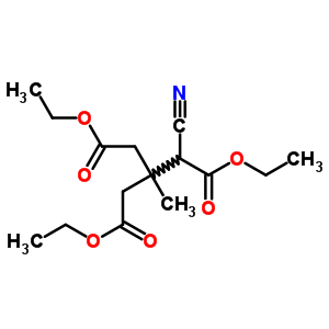 2-氰基-3-(乙氧基羰基甲基)-3-甲基-戊二酸二乙酯結(jié)構(gòu)式_85963-69-5結(jié)構(gòu)式
