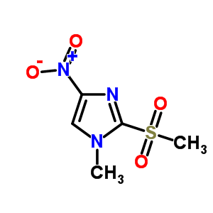 1H-imidazole,1-methyl-2-(methylsulfonyl)-4-nitro-Structure,86072-17-5Structure 1H-imidazole,1-methyl-2-(methylsulfonyl)-4-nitro- Structure,86072-17-5Structure