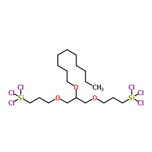 1,3-Bis(3-trichlorosilylpropoxy)-2-decyloxypropaneStructure,862912-02-5Structure 1,3-Bis(3-trichlorosilylpropoxy)-2-decyloxypropane Structure,862912-02-5Structure