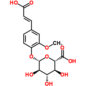 阿魏酸4-O-beta-D-葡糖苷酸結(jié)構(gòu)式_86321-24-6結(jié)構(gòu)式
