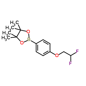 2-[4-(2,2-二氟-乙氧基)-苯基]-4,4,5,5-四甲基-[1,3,2]二噁硼烷結(jié)構(gòu)式_864754-48-3結(jié)構(gòu)式