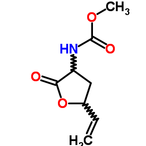 (9CI)-(5-乙烯四氫-2-氧代-3-呋喃)-氨基甲酸甲酯結(jié)構(gòu)式_86558-23-8結(jié)構(gòu)式