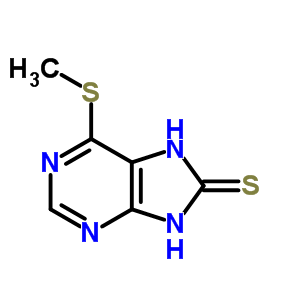 6-Methylsulfanyl-7,9-dihydropurine-8-thioneStructure,86870-58-8Structure 6-Methylsulfanyl-7,9-dihydropurine-8-thione Structure,86870-58-8Structure
