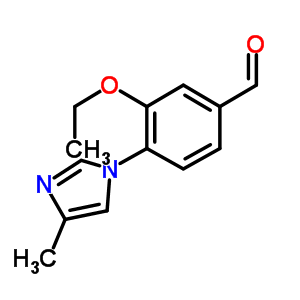 Benzaldehyde, 3-ethoxy-4-(4-methyl-1H-imidazol-1-yl)-Structure,870837-28-8Structure Benzaldehyde, 3-ethoxy-4-(4-methyl-1H-imidazol-1-yl)- Structure,870837-28-8Structure