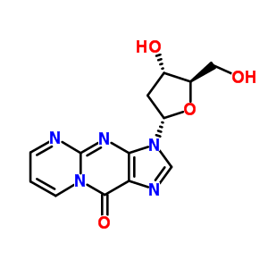 3-(2-脫氧-alpha-D-赤式-呋喃戊糖基)嘧啶并[1,2-a]嘌呤-10(3H)-酮結(jié)構(gòu)式_87171-83-3結(jié)構(gòu)式