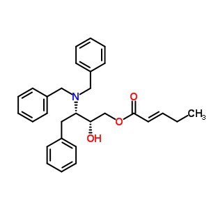 (2R,3s)-3-(dibenzylamino)-2-hydroxy-4-phenylbutyl (2e)-2-pentenoateStructure,871948-96-8Structure (2R,3s)-3-(dibenzylamino)-2-hydroxy-4-phenylbutyl (2e)-2-pentenoate Structure,871948-96-8Structure