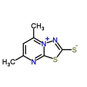 3,4-Thiadiazolo(3,2-a)pyrimidin-4-ium,2,3-dihydro-5,7-dimethyl-2-thioxo-hyStructure,87253-83-6Structure 3,4-Thiadiazolo(3,2-a)pyrimidin-4-ium,2,3-dihydro-5,7-dimethyl-2-thioxo-hy Structure,87253-83-6Structure