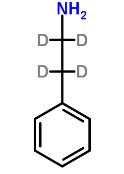 2-苯乙胺-D4結構式_87620-08-4結構式