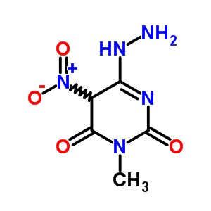 6-肼基-3-甲基-5-硝基-5H-嘧啶-2,4-二酮結構式_880-83-1結構式