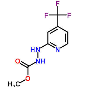 2-[4-(三氟甲基)-2-吡啶]-肼羧酸甲酯結(jié)構(gòu)式_883010-83-1結(jié)構(gòu)式
