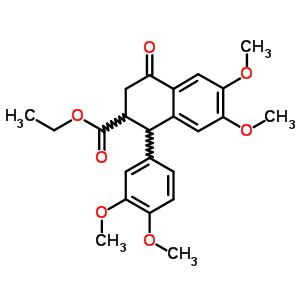 2-Naphthalenecarboxylicacid, 1-(3,4-dimethoxyphenyl)-1,2,3,4-tetrahydro-6,7-dimethoxy-4-oxo-, ethylesterStructure,88354-19-2Structure 2-Naphthalenecarboxylicacid, 1-(3,4-dimethoxyphenyl)-1,2,3,4-tetrahydro-6,7-dimethoxy-4-oxo-, ethylester Structure,88354-19-2Structure