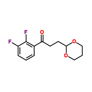2,3-Difluoro-3-(1,3-dioxan-2-yl)propiophenoneStructure,884504-24-9Structure 2,3-Difluoro-3-(1,3-dioxan-2-yl)propiophenone Structure,884504-24-9Structure