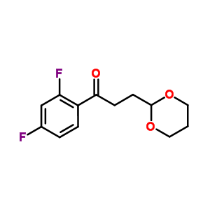 2,4-Difluoro-3-(1,3-dioxan-2-yl)propiophenoneStructure,884504-25-0Structure 2,4-Difluoro-3-(1,3-dioxan-2-yl)propiophenone Structure,884504-25-0Structure