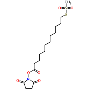 N-琥珀酰亞胺基氧基羰基十一烷基甲烷硫代磺酸酯結(jié)構(gòu)式_887407-54-7結(jié)構(gòu)式