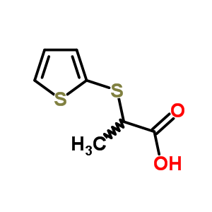 2-Thiophen-2-ylsulfanylpropanoic acidStructure,89639-76-9Structure 2-Thiophen-2-ylsulfanylpropanoic acid Structure,89639-76-9Structure