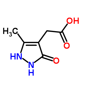 (5-Methyl-3-oxo-2,3-dihydro-1h-pyrazol-4-yl)acetic acidStructure,915919-78-7Structure (5-Methyl-3-oxo-2,3-dihydro-1h-pyrazol-4-yl)acetic acid Structure,915919-78-7Structure