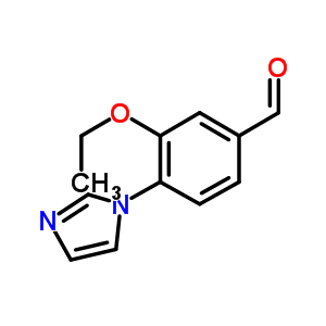 Benzaldehyde, 3-ethoxy-4-(1H-imidazol-1-yl)-Structure,916343-35-6Structure Benzaldehyde, 3-ethoxy-4-(1H-imidazol-1-yl)- Structure,916343-35-6Structure