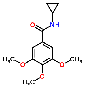 Benzamide,n-cyclopropyl-3,4,5-trimethoxy-Structure,92042-04-1Structure Benzamide,n-cyclopropyl-3,4,5-trimethoxy- Structure,92042-04-1Structure