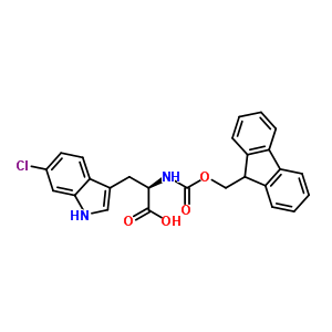 Fmoc-6-氯 d-色氨酸結(jié)構(gòu)式_925916-73-0結(jié)構(gòu)式