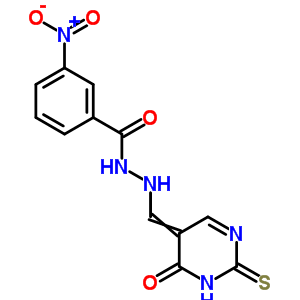 3-硝基苯甲酸 2-[(1,2,3,4-四氫-4-氧代-2-硫氧代-5-嘧啶)亞甲基]肼結(jié)構(gòu)式_92644-27-4結(jié)構(gòu)式