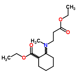 2-[(3-乙氧基-3-氧代丙基)甲基氨基]-環(huán)己烷羧酸乙酯結(jié)構(gòu)式_92793-31-2結(jié)構(gòu)式